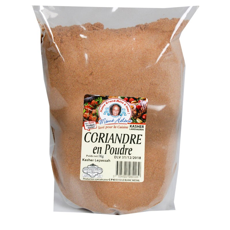 CORIANDRE EN POUDRE SACHET 1KG X10 KASHER LEPESSAH CACHER LEPESSAH